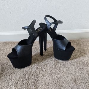 Black Platform Heels By Pleaser size 9